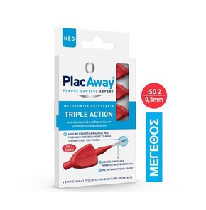 Plac Away Interdental Brushes 0.50mm ΙSO2, 6 Items