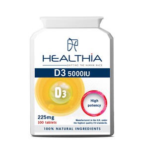 Healthia D3 5000IU, 100tabs