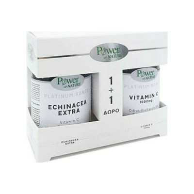 POWER HEALTH Platinum Range Echinacea Extra  Συμπλήρωμα Διατροφής Για Την Πρόληψη Της Γρίπης & Του Κρυολογήματος x30 Κάψουλες & Vitamin C 1000mg Για Την Ενίσχυση Του Ανοσοποιητικού x20 Δισκία 