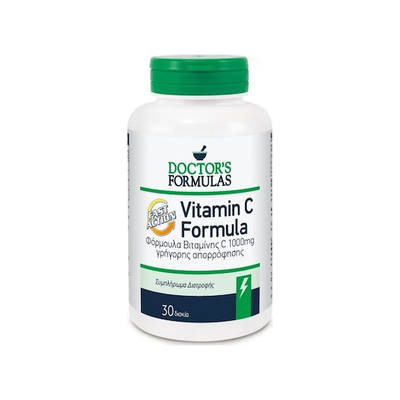 DOCTOR'S FORMULA Vitamin C Formula 1000mg Για Γρήγορη Απορρόφηση x30 Δισκία