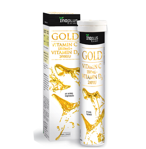 Inoplus Gold VitaminC 1500mg+ D3 2000ui, 20 Αναβρά