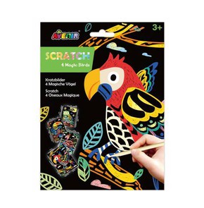 Avenir Scratch 4 Magic Birds for 3+ Age, 4pcs