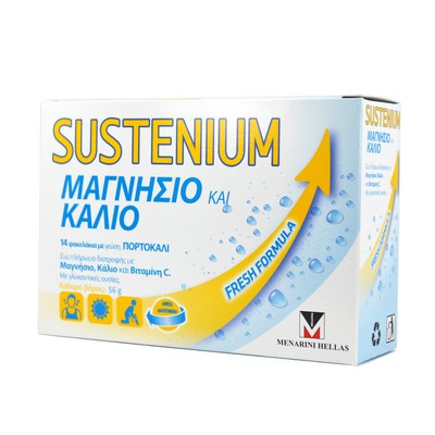 SUSTENIUM Magnesium & Potassium With Orange Flavor x14 Sachets