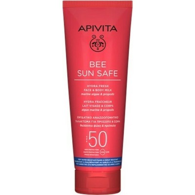 APIVITA Bee Sun Safe Travel Size Hydra Fresh Face & Body Milk SPF50 Ενυδατικό Αντηλιακό Γαλάκτωμα Προσώπου & Σώματος 100ml