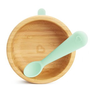 Munchkin Bamboo Bowl & Spoon Set, 2pcs