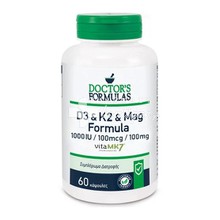 Doctor's Formulas D3, K2 & Mag Formula (1000IU / 100mcg / 100mg), 60 caps