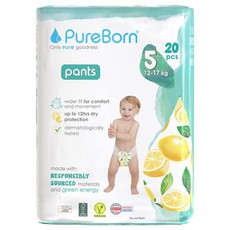 PureBorn Pants No5 (12-17kg), Πάνες Βρακάκι Lemons