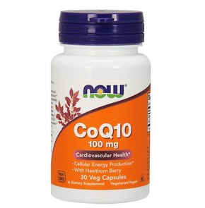 Now Foods CoQ10 100mg with Hawthorn Berry, 30 Caps
