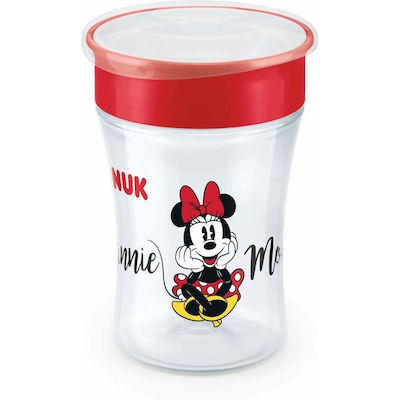 NUK Disney Minnie Mouse Magic Cup Πλαστικό Ποτηράκι Με Χείλος & Καπάκι Για 8+ Μηνών 230ml 10.255.489