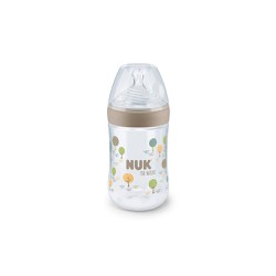 Nuk For Nature PP Baby Bottle With Temperature Control Indicator & Silicone Nipple Medium 6-18m 260ml