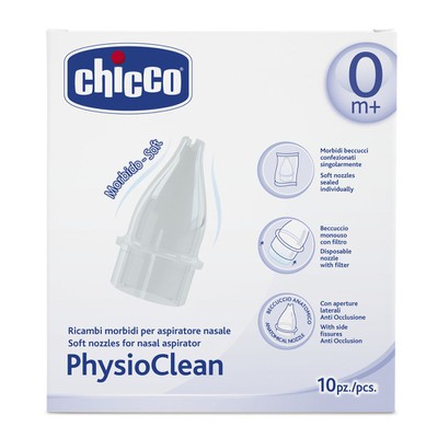 CHICCO PhysioClean Nose Suction Spare Parts x10