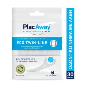 Plac Away Eco Dental Twin-Line Flosser with Handle