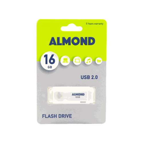 ALMOND FLASH DRIVE USB 16GB PRIME ΛΕΥΚΟ