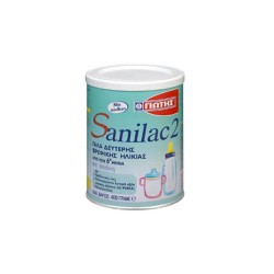 Γιώτης Sanilac 2 Γάλα 2ης Bρεφικής Hλικίας Από 6 Μέχρι 12 Mηνών 400gr