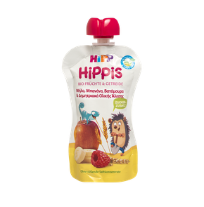 Hipp Hippis Φρουτοπολτός Μήλο, Μπανάνα, Βατόμουρα 