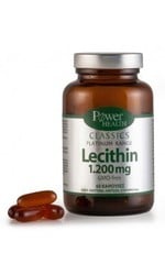 Power Health Classics Platinum Lecithin 1200mg 60 caps. Σκεύασμα με λεκιθινη σόγιας που συμβάλλει στη μείωση της χοληστερίνης και των τριγλυκεριδίων, στην απώλεια βάρους, στη πρόληψη καρδιαγγειακών παθήσεων και στη βελτίωση της λειτουργίας του εγκεφάλου.