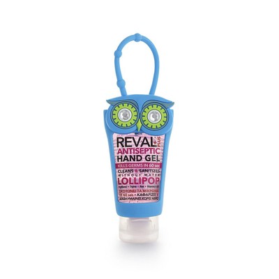 INTERMED Reval Plus Antiseptic Hand Gel Owl Blue Case Lollipop 30ml Αντισηπτικό Χεριών Κουκουβάγια Mε Άρωμα Γλειφιτζούρι 30ml