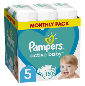 Pampers Active Baby Πάνες Μέγεθος 5 (11-16 kg), Mo