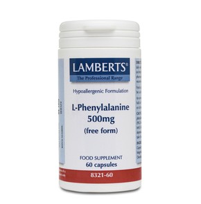 Lamberts L-Phenylalanine 500mg, 60 Capsules