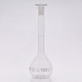 Φιάλη ογκομετρική με πλαστικό πώμα 100 ml  