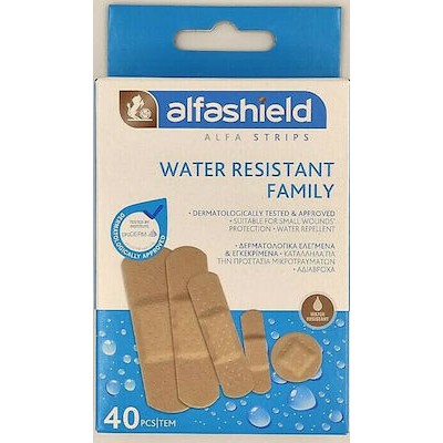 KARABINIS Alfashield Strips Water Resistant Family Αυτοκόλλητα Επιθέματα 40 Τεμάχια