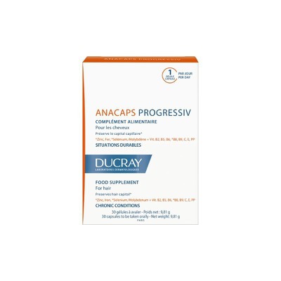 DUCRAY Anacaps Progressiv Συμπλήρωμα Διατροφής για Μαλλιά 30caps