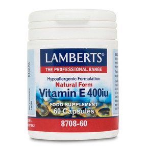 Lamberts Vitamin E 400iu Natural Form 60 Tablets (