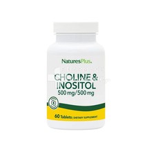 Natures Plus CHOLINE (500mg) & INOSITOL (500mg), 60 tabs