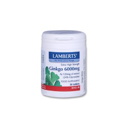 Lamberts Ginkgo Biloba 6000mg Dietary Supplement To Maintain Good Blood Circulation 30 tablets
