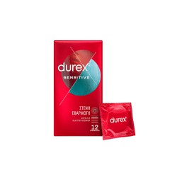 Durex Sensitive Tight Fit Λεπτά Προφυλακτικά Mε Στενή Εφαρμογή 12 τεμάχια 