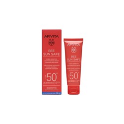 Apivita Bee Sun Safe Soothing Face Cream For Sensitive Skin SPF50+ 50ml 