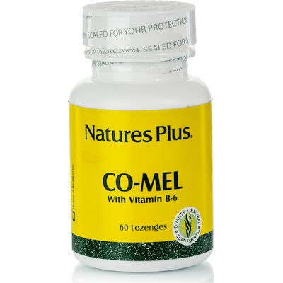 NATURES PLUS Co-Mel Φόρμουλα Μελατονίνης Με Βιταμίνη B6 Για Την Αϋπνία x60 Παστίλιες