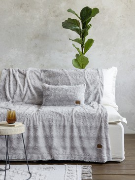 Sofa Blanket - Velure - Light Gray