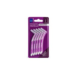 Intermed Ergonomic InterBrush Interdental Brushes With Handle 1.1mm Purple Size 6 5 pieces