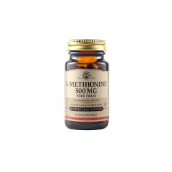 Solgar L-Methionine 500mg Συμπλήρωμα Διατροφής Για Την Καλή Υγεία Του Ήπατος Των Νυχιών & Του Δέρματος 30 φυτικές κάψουλες