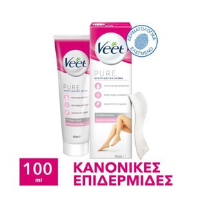 Veet Pure Depilatory Cream for Normal Skin, 100ml