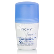 Vichy Deodorant Roll On Mineral 48h Tollerance Optimale 0% Alcohol Perfume, 50ml