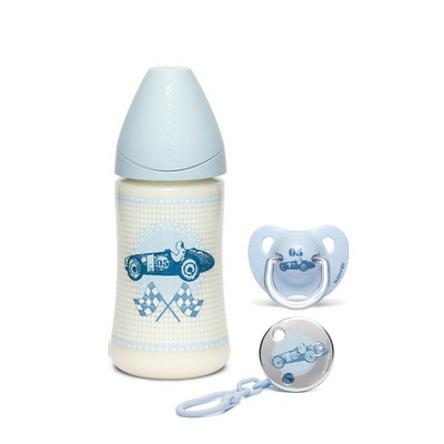 SUAVINEX Baby's Gift Set Πακέτο Δώρου Για Νεογέννητα Σετ Μπιμπερό-Πιπίλα Σιλικόνης-Κλιπ Πιπίλας 0-6m Σε Διάφορα Χρώματα