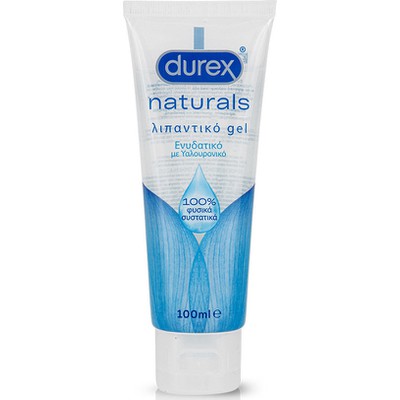 DUREX Naturals Ενυδατικό Λιπαντικό Gel Με 100% Φυσικά Συστατικά & Υαλουρονικό Οξύ 100ml