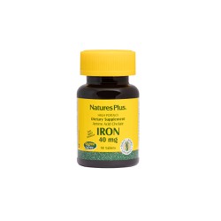 Natures Plus High Potency Iron 40mg Iron Nutrition Supplement 90 Tablets