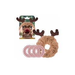 Invisibobble Red Nose Reindeer Hair Scrunchies 4 pieces