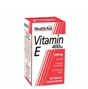 Health Aid Vitamin E 400iu,  60 Vegan Caps