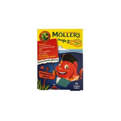 Moller's Omega 3 Παιδικά Ζελεδάκια Φράουλα 36 ζελεδάκια