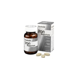 Health Aid Iron Bisglycinate 30mg Iron Dietary Supplement With Vitamin C Stomach Friendly Slow Release 30 Tablets