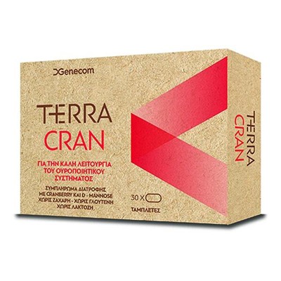 GENECOM Terra Cran Συμπλήρωμα Διατροφής Με Cranberry Για Την Καλή Υγεία Του Ουροποιητικού x30 Κάψουλες