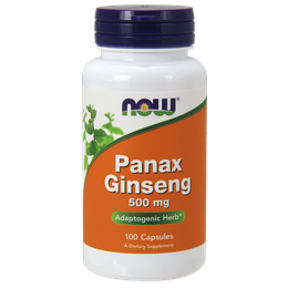 Now Panax Ginseng 500 mg, Συμπλήρωμα Διατροφής με Τονωτικές & Αφροδισιακές Ιδιότητες 100 caps