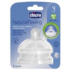  Chicco Natural Feeling Nipple 4m + Adjustable Flo