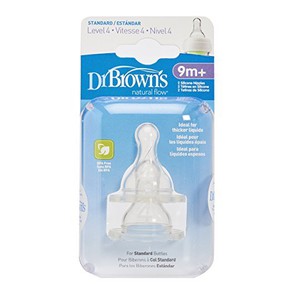 Dr Brown's Silicone Teats 9M Level 4 for Short Nec