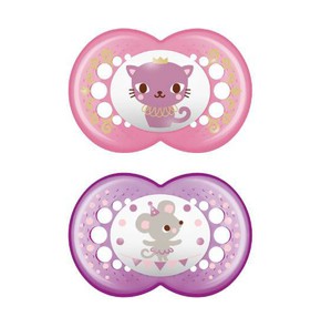 MAM Original Silicone Soother 16 Monts+ for Girls,