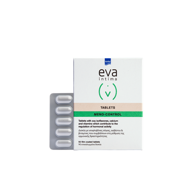 INTERMED Eva Intima Meno-Control Καθημερινό Συμπλήρωμα Διατροφής Για Την Κάλυψη Των Ιδιαίτερων Διατροφικών Αναγκών Της Περι-εμμηνοπαυσιακής Γυναίκας x90 Δισκία